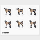 Geitenstickers set van 6 ronde sticker (Vel)