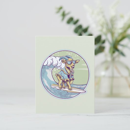 geitensurfen briefkaart (Staand voorkant)