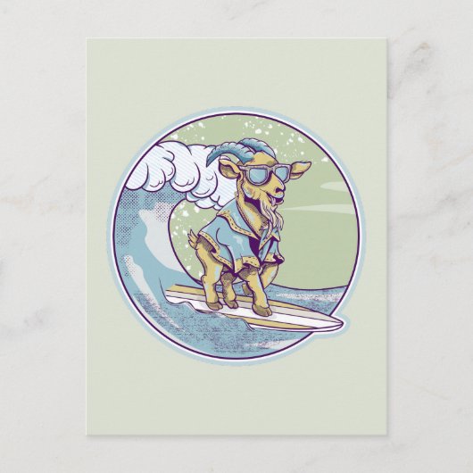 geitensurfen briefkaart (Voorkant)