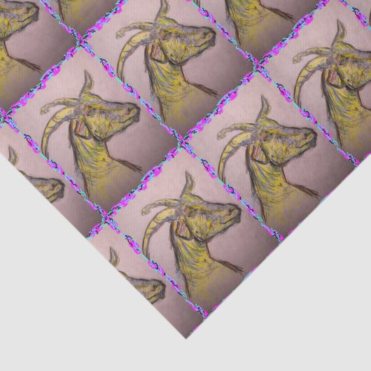 geitentekening tissuepapier (Detail)