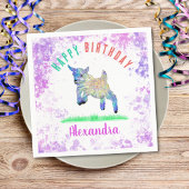 Geitenthema Verjaardagsfeestje Kleurrijk Boerderij Servet