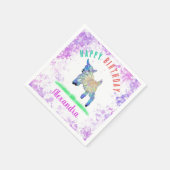 Geitenthema Verjaardagsfeestje Kleurrijk Boerderij Servet (Hoek)