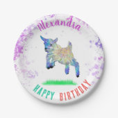 Geitenthema Verjaardagsfeestje Kleurrijk Papieren Bordje (Voorkant)