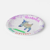 Geitenthema Verjaardagsfeestje Kleurrijk Papieren Bordje (Gekanteld)