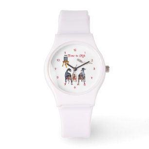 Geitentijd om de geiten te melken horloge