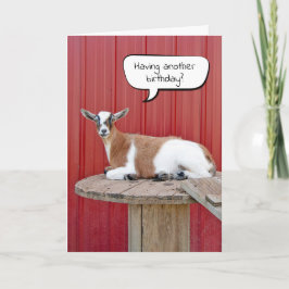 Geitenverjaardag voor het ouder worden Humor Kaart