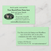 GeitenVisitekaartje: voeg je eigen afbeelding en w Visitekaartje (Voorkant / Achterkant)