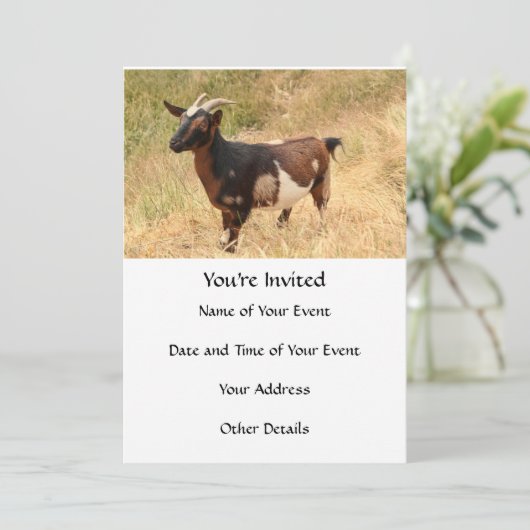 Geitenvlees Afbeelding Kaart (Staand voorkant)