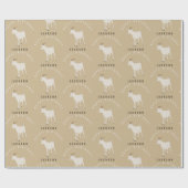 Geitenvlees Eigen dierpatroon Eigen geboortedag Cadeaupapier (Vlak)