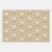 Geitenvlees Eigen dierpatroon Eigen geboortedag Inpakpapier Vel (Voorkant 3)