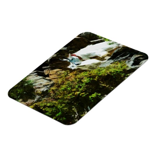 Geitenvlees en Abstract impressionisme in berggebi Magneet (Linkerzijde)