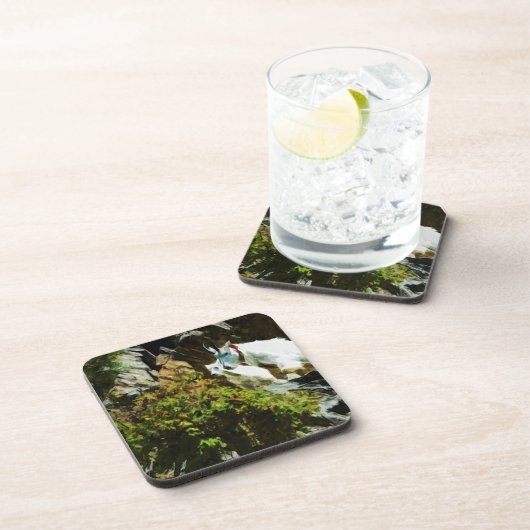 Geitenvlees en Abstract impressionisme in berggebi Onderzetter (Rechterzijde)