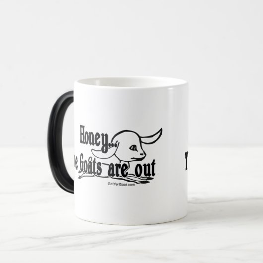 Geitenvlees en -Mok Magische Mok (Voorkant links)