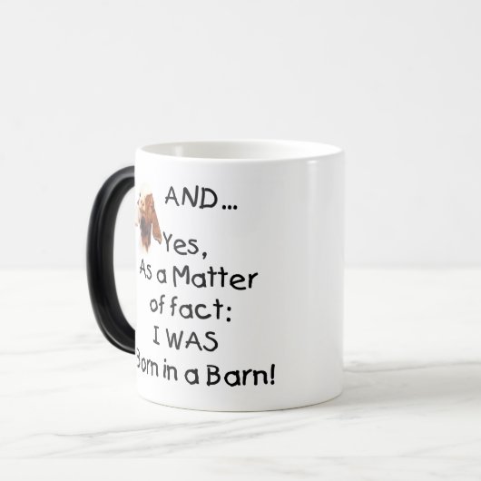 Geitenvlees en -Mok Magische Mok (Voorkant links)