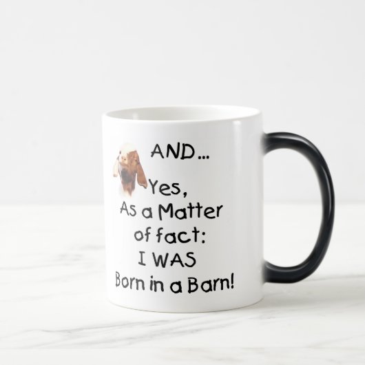 Geitenvlees en -Mok Magische Mok (Rechts)