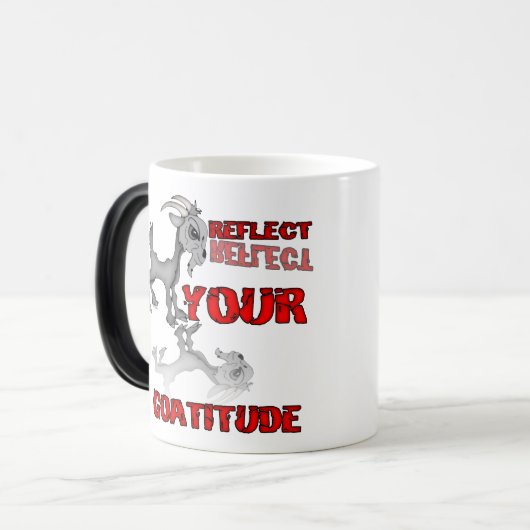 Geitenvlees en -Mok Magische Mok (Voorkant links)