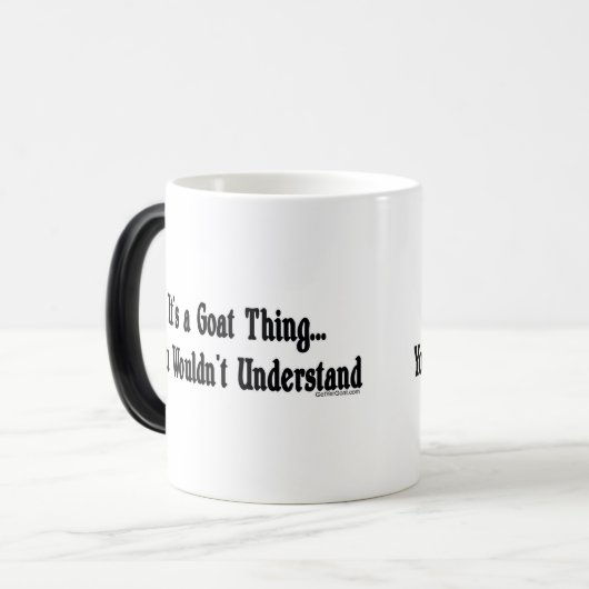 Geitenvlees en -Mok Magische Mok (Voorkant links)