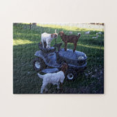 Geitenvlees Kinder als mower Legpuzzel (Horizontaal)