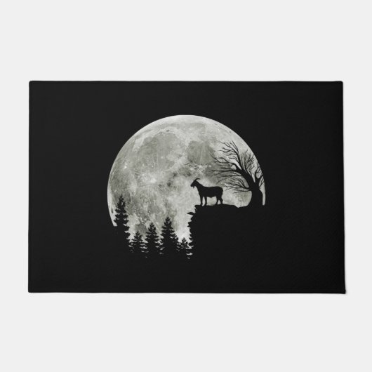 Geitenvlees loopt op berggeitemoonplaat deurmat (Voorkant)
