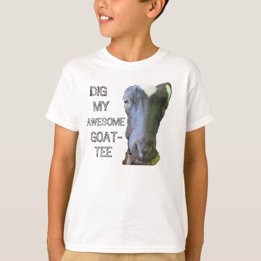 Geitenvlees "MY GEWELDIGE GOAT-T-SHIRT" Kinder bas T-shirt (Voorkant)