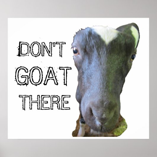 Geitenvlees "NIET GOAT ER"-Poster Poster (Voorkant)
