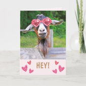 Geitenvlees van Lovehit Valentijnsdag Feestdagen Kaart (Voorkant)