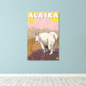 Geitenvlees — Vintage Travel Poster Canvas Afdruk (Insitu (Houten vloer))