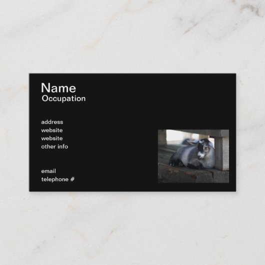 Geitenvlees Visitekaartje (Voorkant)