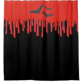 Geitenvlekken en rode druppelaar Bloedhalloween Pa Douchegordijn (Voorkant)