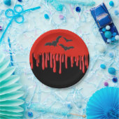 Geitenvlekken en rode druppelaar Bloedhalloween Pa Papieren Bordje (Feest)