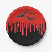 Geitenvlekken en rode druppelaar Bloedhalloween Pa Papieren Bordje (Voorkant)