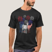 Geitenvuurwerk Dier Gelukkig 4th van juli T-shirt (Voorkant)