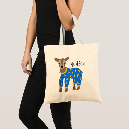 Geitenwissing van pyjama's, gepersonaliseerd tote bag (Voorkant (product))
