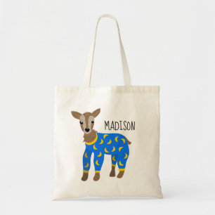 Geitenwissing van pyjama's, gepersonaliseerd tote bag