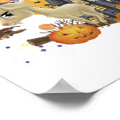 Geitenwitch Broom Pumpkin Halloween Costuum Poster (Hoek)