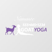 Geitenyoga met telefoonnummer raamsticker (Vel)