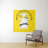 Geitenzingend George| cadeau voor geitenliefhebber Wandkleed (In situ)