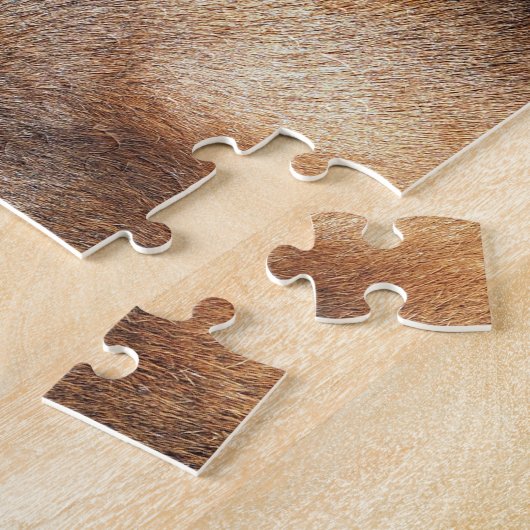 Geitenzwarte bruine dierfoto legpuzzel (Zijkant)