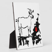 Geitgesteente Vietnamees Chinees jaar Zodiac Plaqu Fotoplaat (Zijkant)