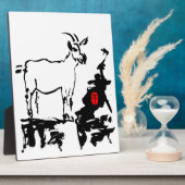 Geitgesteente Vietnamees Chinees jaar Zodiac Plaqu Fotoplaat (Zijkant)