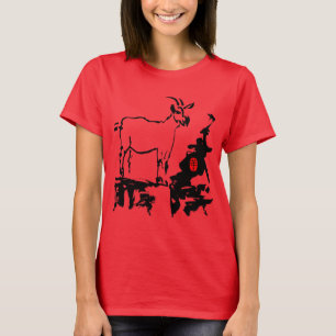 Geitgesteente Vietnamees Chinees jaar Zodiavrouwen T-shirt