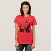 Geitgesteente Vietnamees Chinees jaar Zodiavrouwen T-shirt (Voorkant volledig)