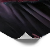 Geitic Anime, zwarte jurk | AI Art Poster (Hoek)