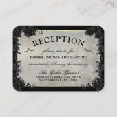 Geitic Bats Grey Halloween Reception Kaarten Visitekaartje (Voorkant)