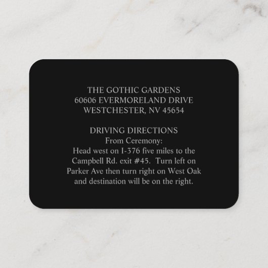 Geitic Bats Grey Halloween Reception Kaarten Visitekaartje (Achterkant)