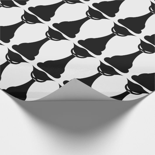 Geitic black cat silhouette wrapette paper cadeaupapier (Hoek)