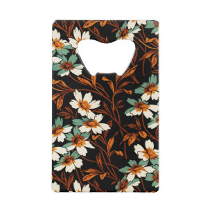 Geitic Flower Pattern Transparent Aesthetic Flower Creditkaart Flessenopener
