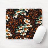 Geitic Flower Pattern Transparent Aesthetic Flower Muismat (Met muis)