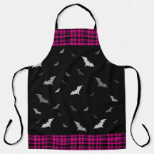 Geitic Vampire Bats Pset Black & Pink Apron