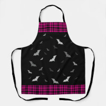 Geitic Vampire Bats Pset Black & Pink Apron